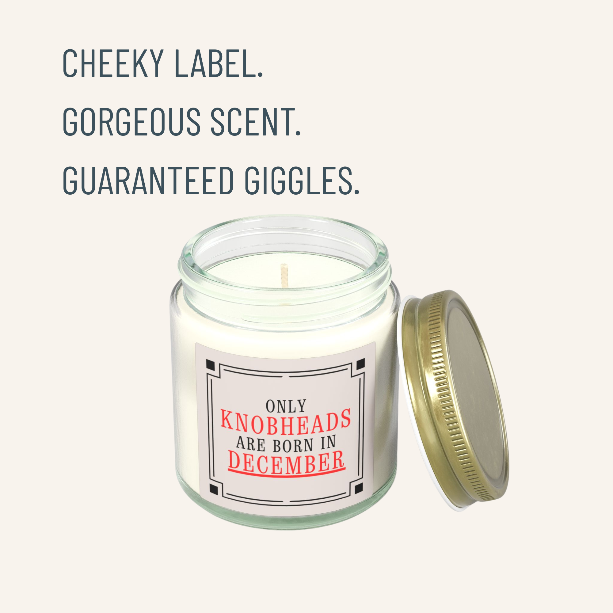 Only Knobheads Are Born in DECEMBER | Novelty Candle | Funny Birthday Gift